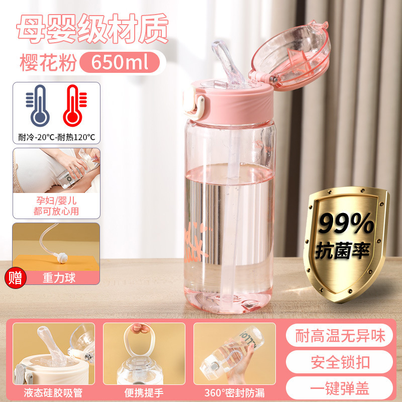 妊婦専用ストローカップ、寝たきり高齢者用、耐熱性、重力ボール付きウォーターカップ、見た目も良く、横になって水を飲むことができます。|undefined