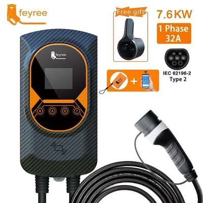 European Standard Fast Charging Outdoor Electric Vehicle Home-Use New Energy Wall-Mounted Charging Station App Bluetooth Card-Swiping Electric Vehicle (Elektrikli avtomobil şarj stansiyaları) - european-standard-wall-hanging-pile-76kw