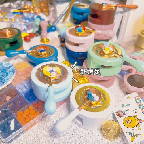 Fire paint seal wax granule furnace spoon set deluxe full set of tools student version pink novice fire gas seal head