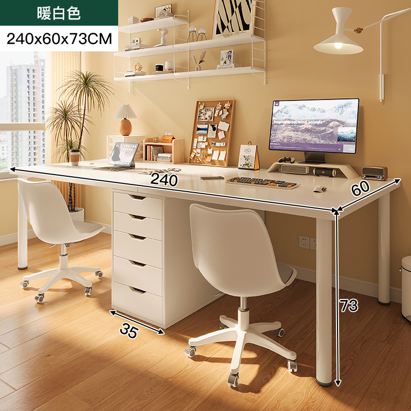 Escritorio doble, hogar, lujo ligero, escritorio de computadora moderno, escritorio, dormitorio, escritorio de aprendizaje simple, escritorio de escritura, banco de trabajo