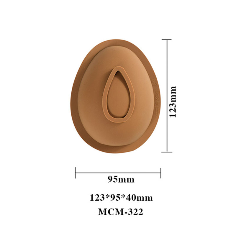 Pascua de dos piezas único semicírculo huevo mousse pastel molde DIY chocolate percusión silicona molde para hornear