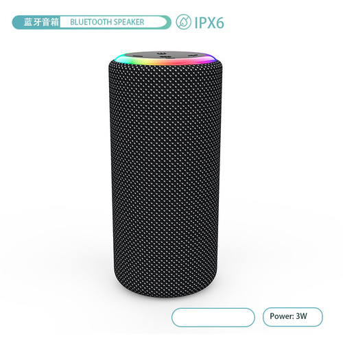 Gift Bluetooth Speaker Waterproof Portable Cylindrical Bluetooth Audio Card Slot Outdoor Fabric Speaker Cross-border International Trade