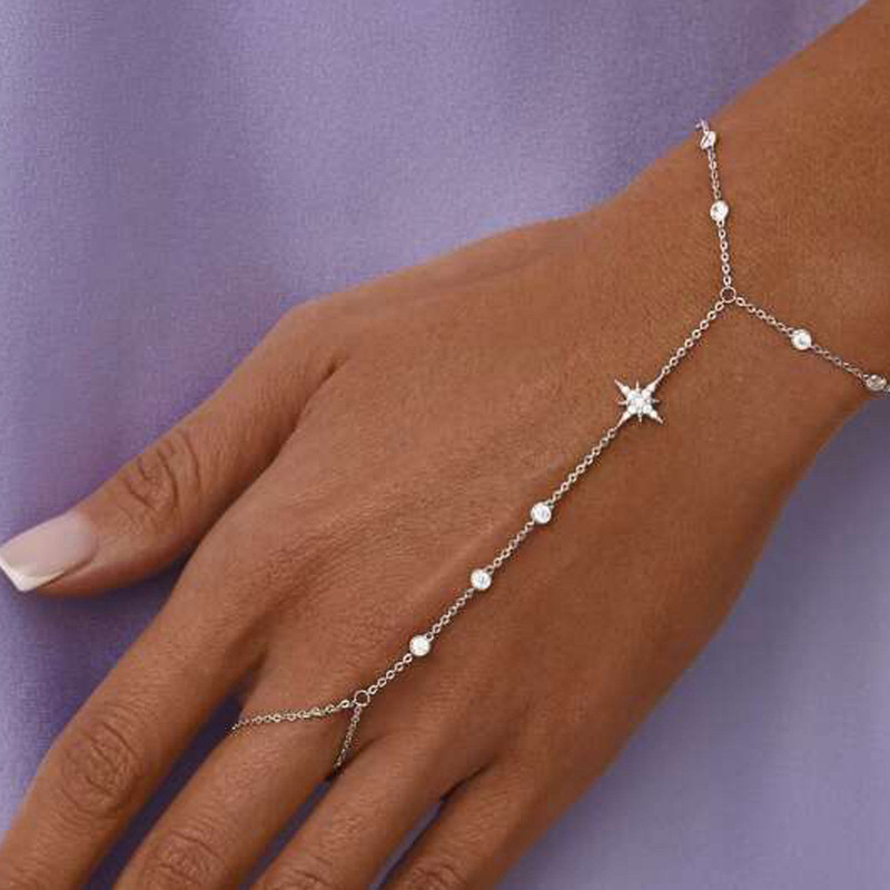 Factory Direct Cross-border Star-shaped Bracelet Simple Rhinestone Bracelet Fashion All-match Accessories Women's Bracelet