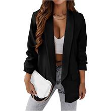 F 77003 Solid Long-sleeve Suit ��ɫ�L�����b�����¿�W��