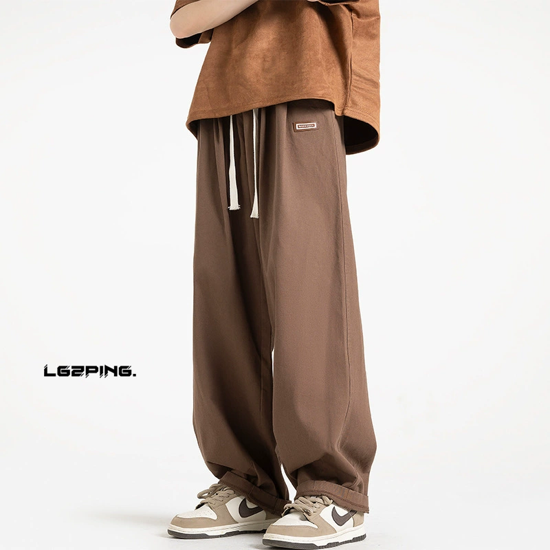 2024 Новый стиль без тени стены большого размера ретро американские прямые брюки