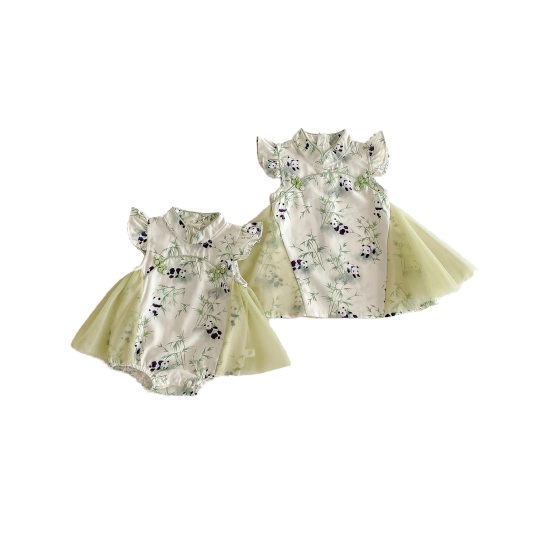 Baby Panda Wrap Fart Clothes 0-5 Years Old Summer Baby Girl Chinese Style Ha Clothes Girl Fashion dress Tide AL632