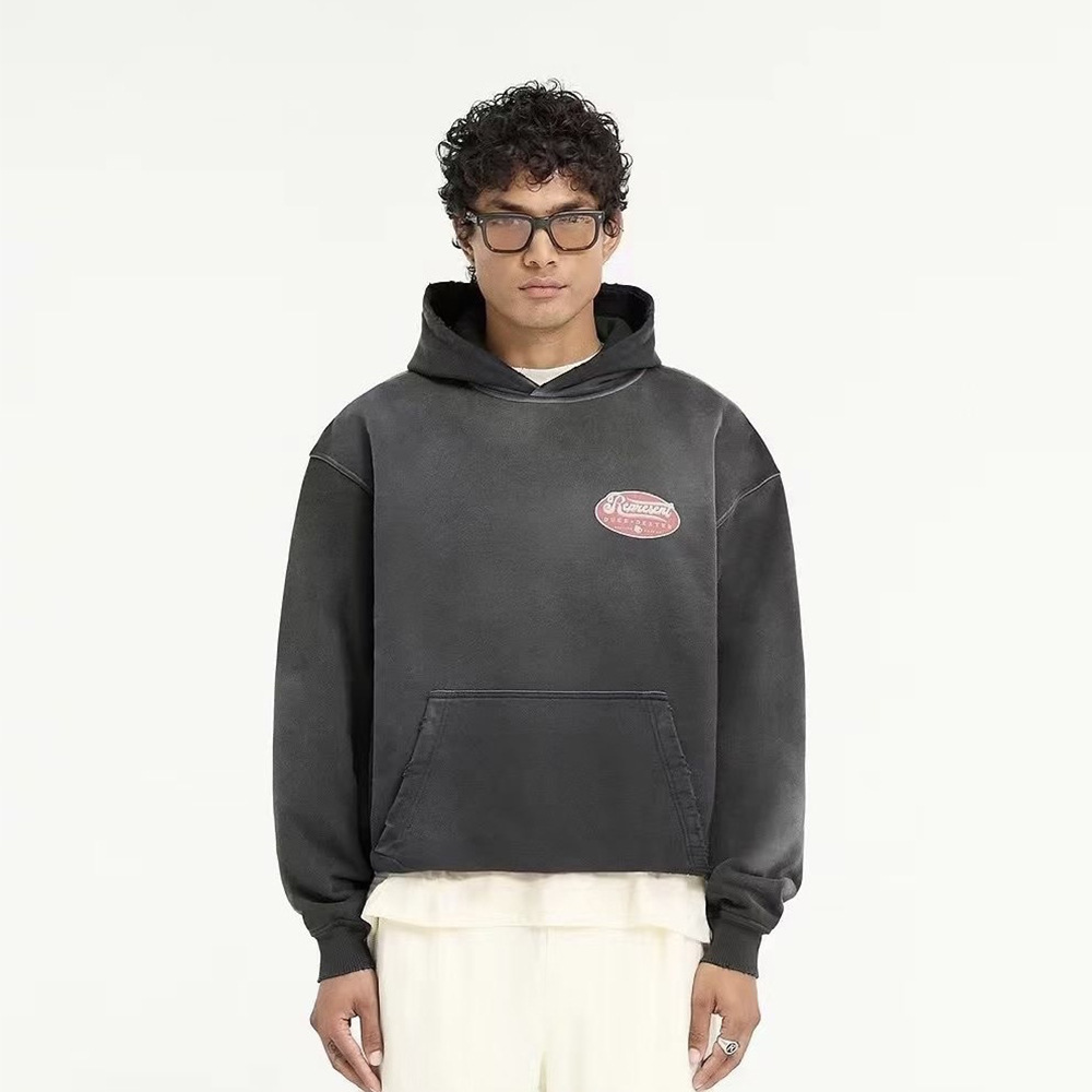 24 nuevo representante logotipo de letras Waffle empalme para hacer viejos hombres y mujeres sueltos sudaderas encapuchadas