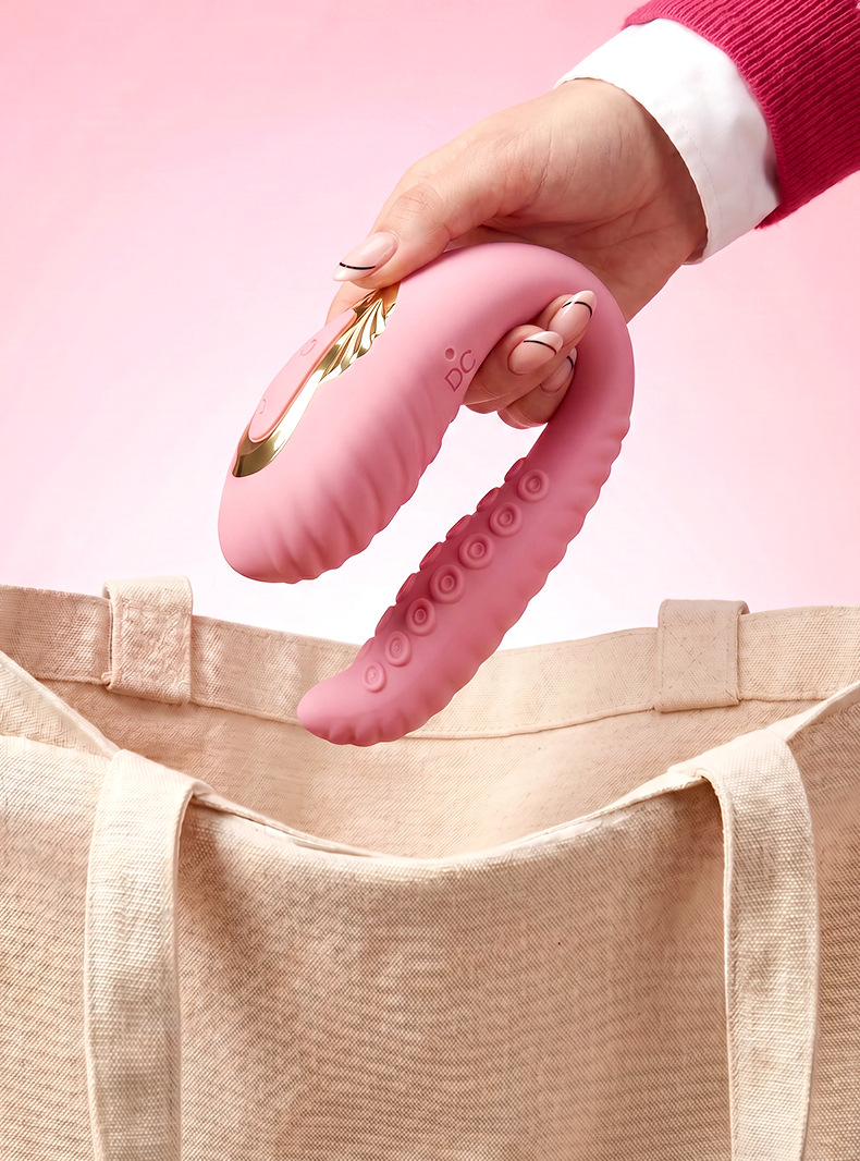 App-Controlled U-Shaped Vibrating Prostate Stimulator with Rotating Octopus Design — detail image 27
