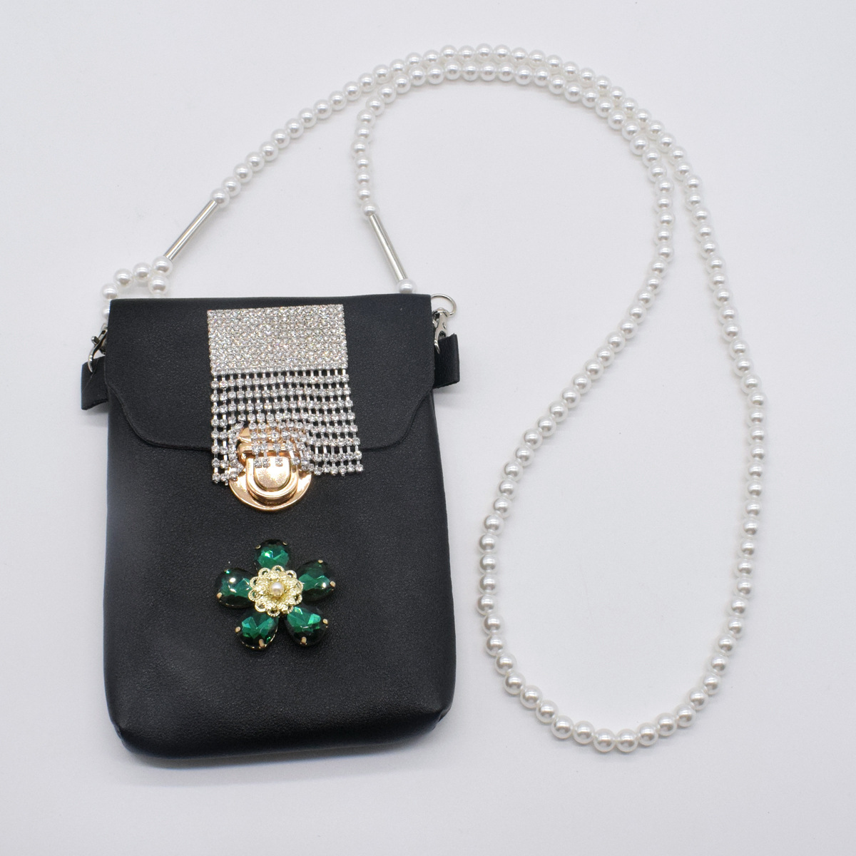 Wholesale Jewelry Casual With Rose Pattern Bag Diagonal Pearl Waist Chain Nihaojewelry display picture 4