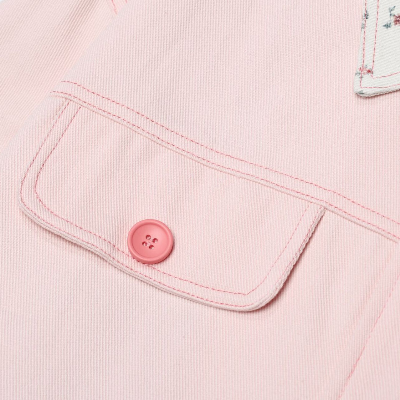 フュージピンク2024秋レディース新作実写アメリカレトロゆるい刺繍ジャケットジャケット