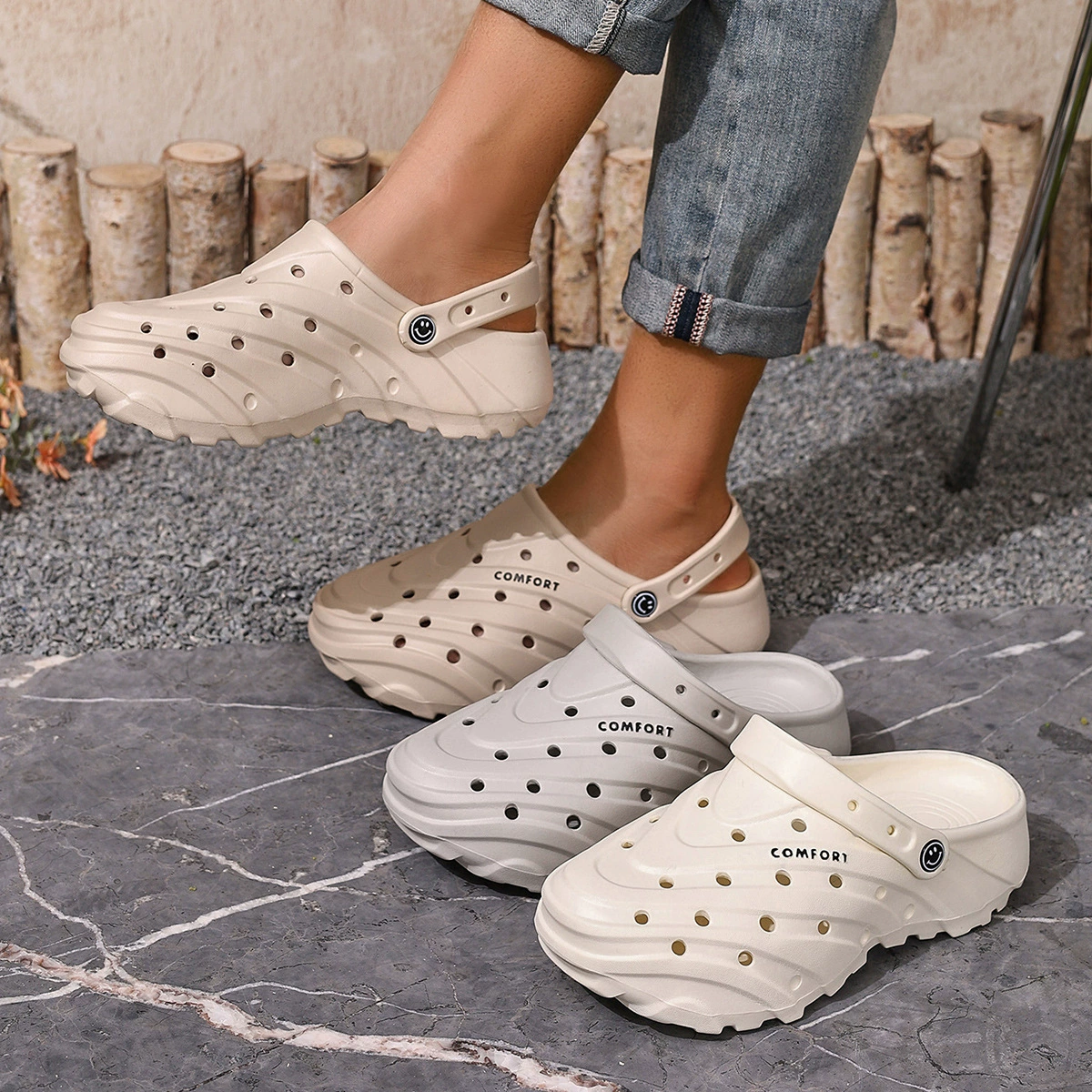 2025 новые ананасовые туфли для пещерных туфель для мужчин выходят на улицу