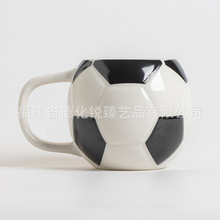 出口定制創意3D立體足球杯陶瓷馬克杯  家用咖啡牛奶水杯節日禮品