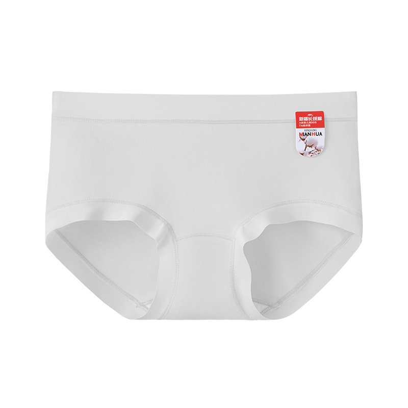 Clase A de algodón de fibra larga de Xinjiang 7A entrepierna antibacteriana calzoncillos transpirables de algodón puro de rango largo calzoncillos sin costuras de alta elasticidad para mujer