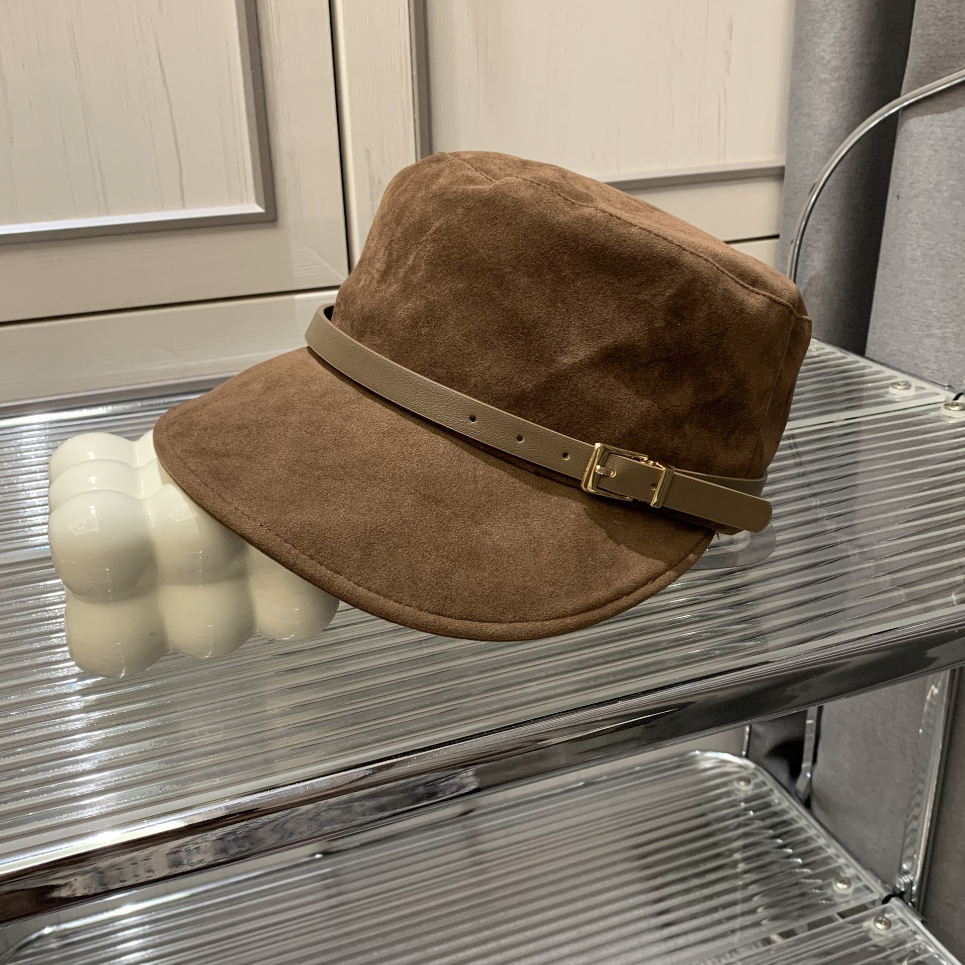 Elegante suède baret voor dames warme winterruiterpet_voghion.com