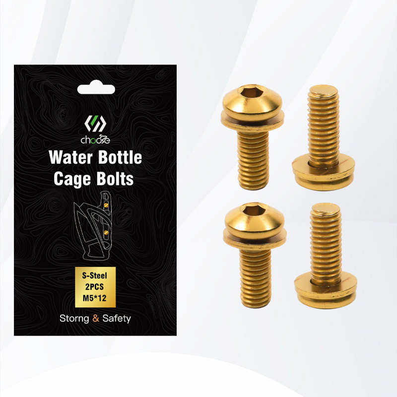 CNC bicicleta botella de agua jaula tornillo carretera montaña bicicleta de acero inoxidable botella de agua jaula tornillo fijo M5x10