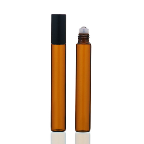 10ml essential oil brown transparent glass rollerball bottle, 5ml brown glass rollerball bottle
