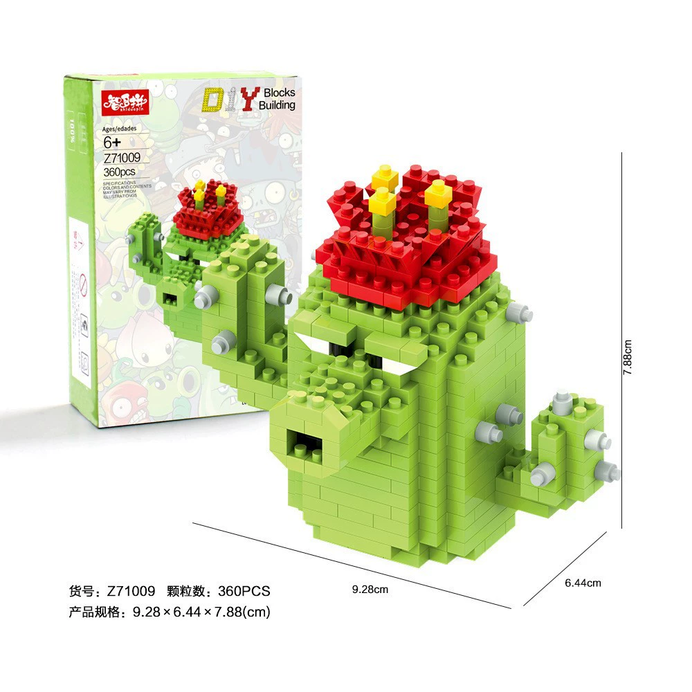 Конструктор (совместим с Лего) Plants vs. Zombies — мини-кирпичики, 400–1000+ шт., подарочная игрушка
