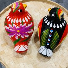 河南浚县特色泥咕咕吉祥鸟手工艺品物质吹响文化遗产泥塑彩绘摆件