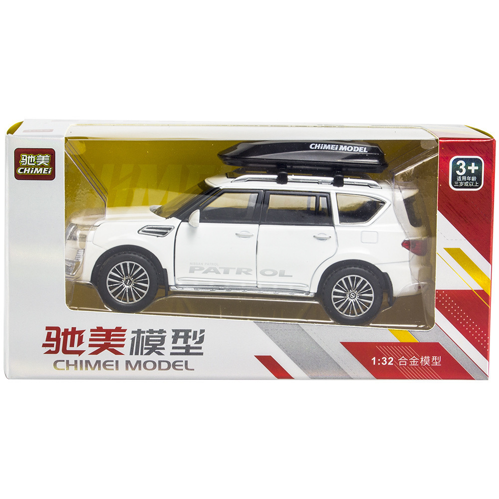 Chimei modelo de coche de aleación 1 a 32 Toule vehículo todoterreno Tire hacia atrás el sonido y la luz 6 Puerta Abierta coche de juguete modelo de música adornos