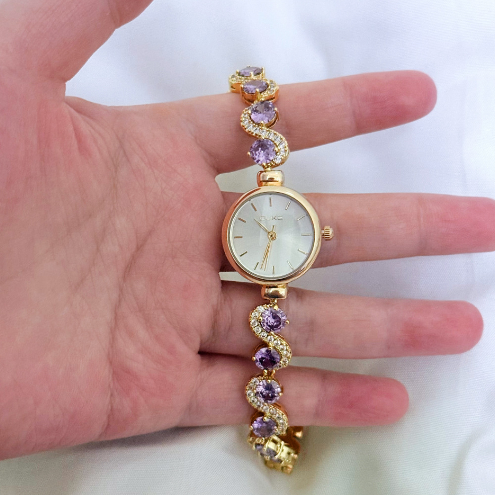 Reloj pulsera para mujer con incrustaciones de diamantes lujo_voghion.com