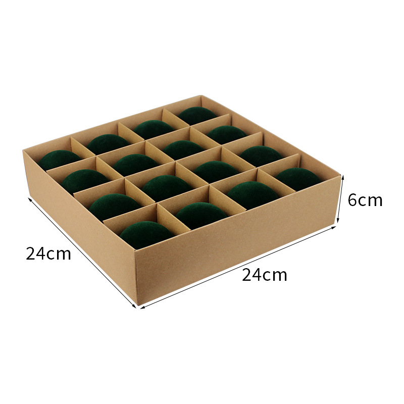 Bolas de Navidad flocadas bolas de Navidad 6CM / 16pcs flocadas bolas de Navidad decoraciones navideñas fábrica tienda directa Navidad