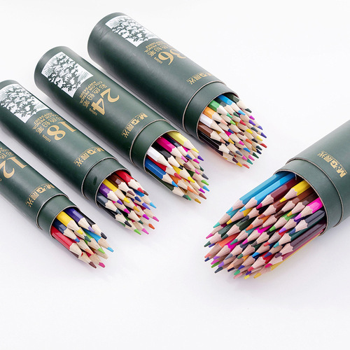 Morning light AWP34309 colored pencil painting graffiti colored lead wooden pole barrel filled color pen art supplies wholesale