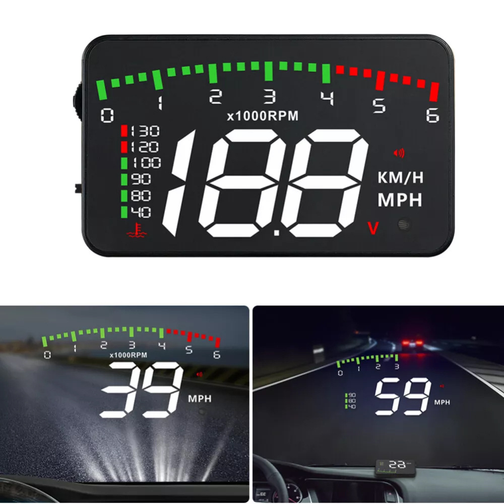 Hud Car Head-Up Display Displays Speed, Rpm, Water Temperature, and Voltage with 4 Practical Functions A900 Cross-Border