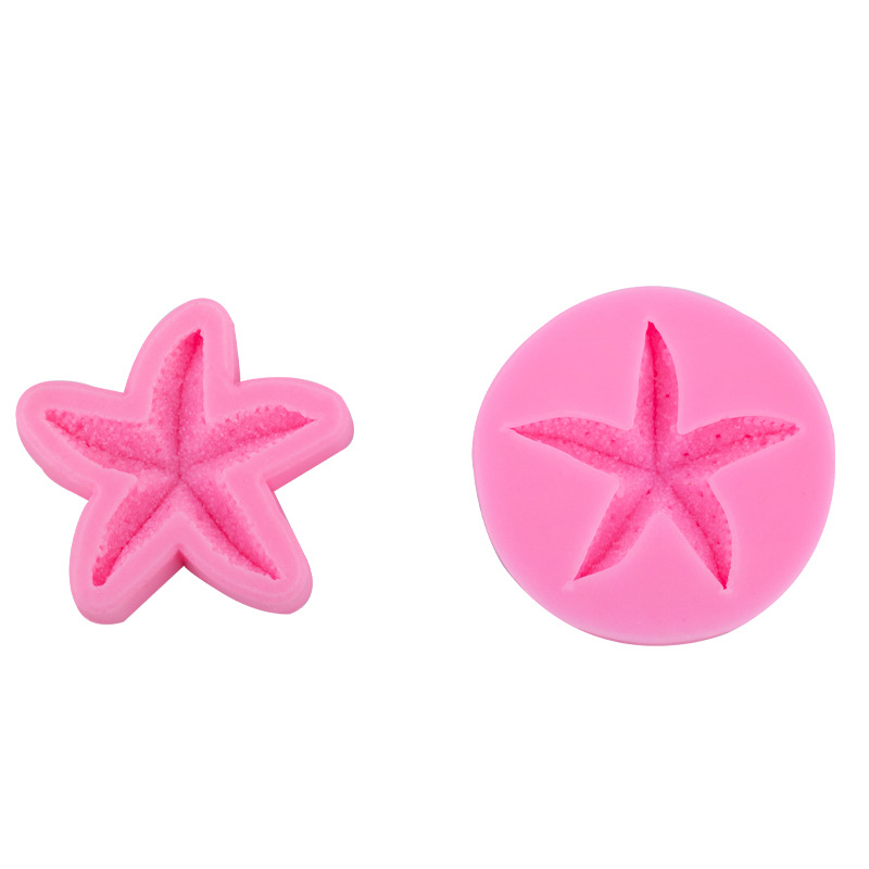 Simulación estrella de mar silicona molde aromaterapia vela yeso hecho a mano jabón fondant chocolate decoración Accesorios