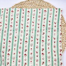 双层纱布 平纹细布 小清晰条花婴儿爬服纯棉纱布面料家居服纱布料