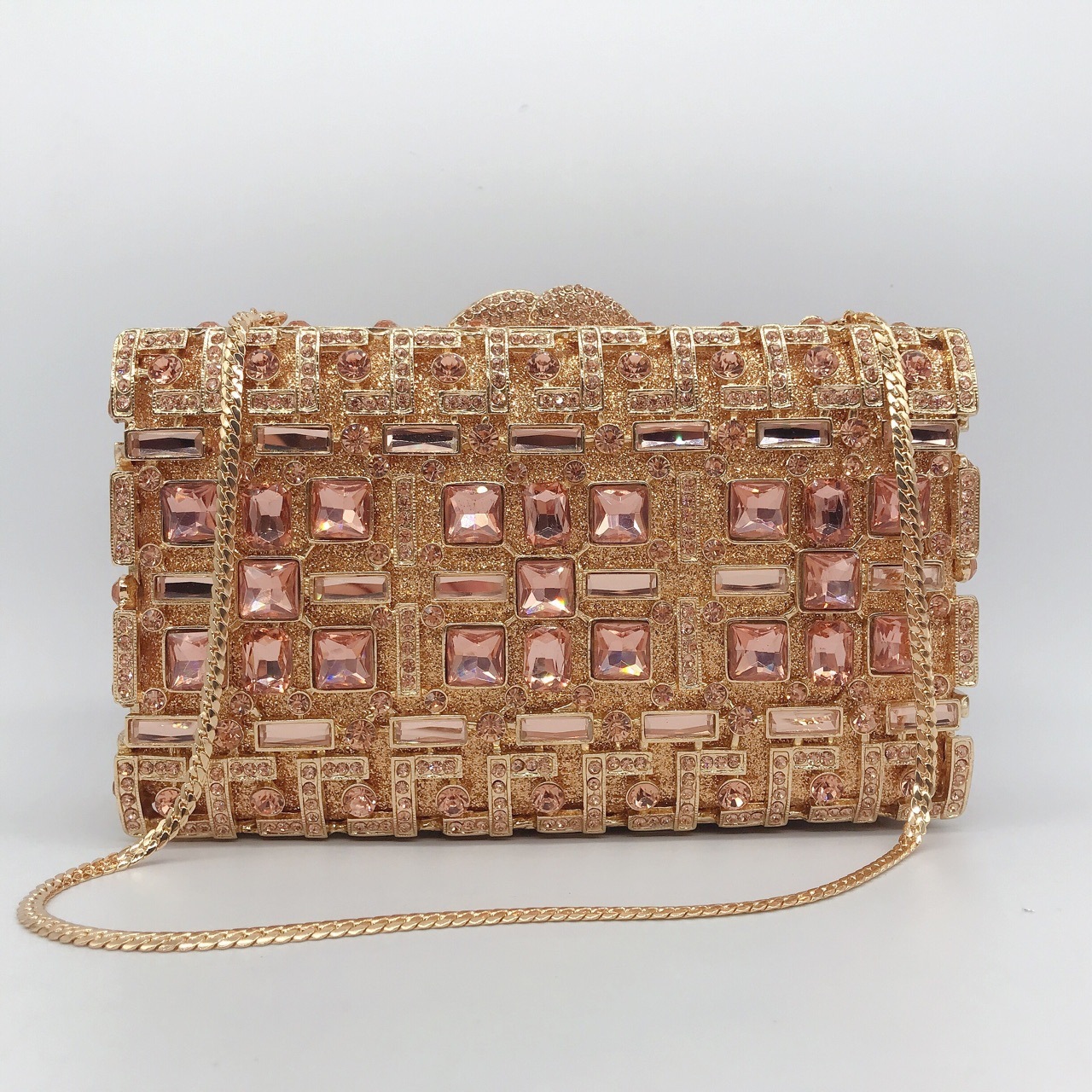 * Bolsa de cena con diamantes transfronterizos bolsas de maquillaje cheongsam estilo europeo y americano de banquete de mano bolsas de diamantes clutch