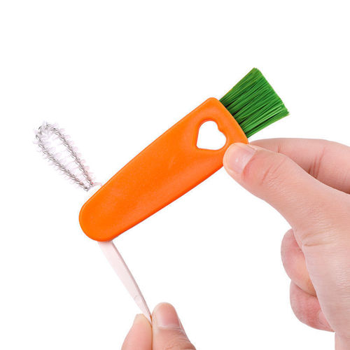 Three-in-one cup lid cleaning brush Japanese apron groove cleaning brush bottle brush thermos cup lid gap cleaning brush