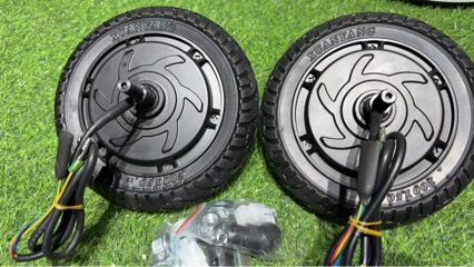 跨境批发电动滑板车轮毂电机8寸24V36V48V350W鼓刹8X2T后轮200X50