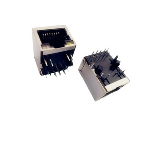 With Lamp net Port RJ45 socket/with lamp net Port RJ45 jack, LED with lamp RJ45 socket connector horizontal