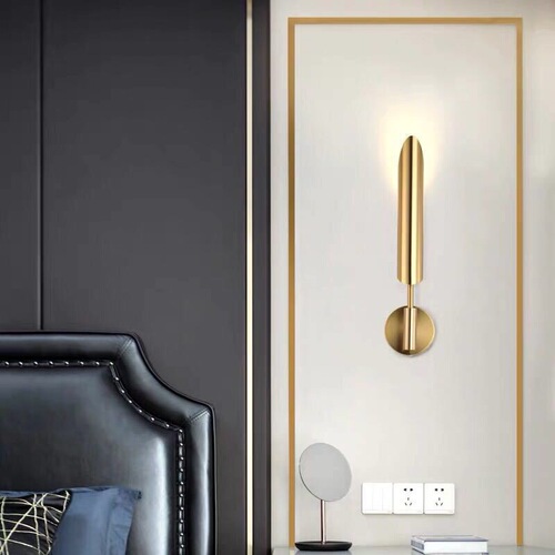 Modern Minimalist Living Room Background Wall Bedroom Bedside Lamps Nordic Entrance Restaurant Hotel Cafe Single Head Wall Lamp