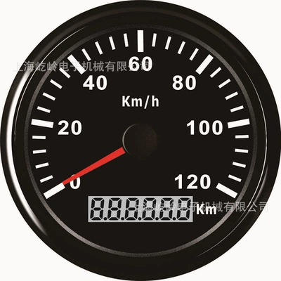 automobile instrument speedometer odometer car and - black-frame-black-background-0-120-kmh