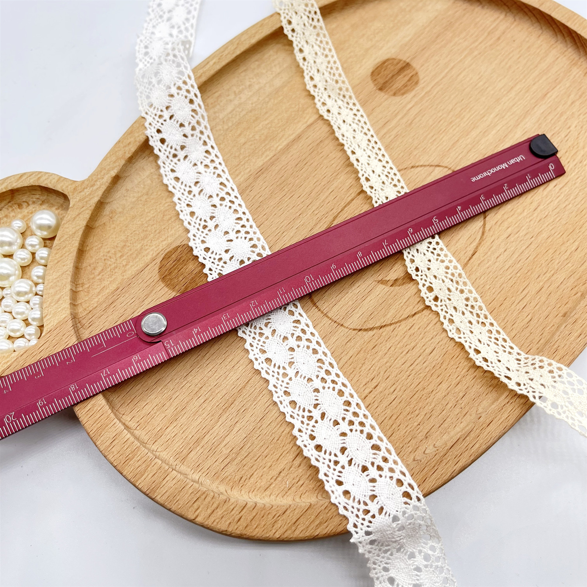 G-1002精细棉线椭圆形波浪棉线蕾丝花边辅料