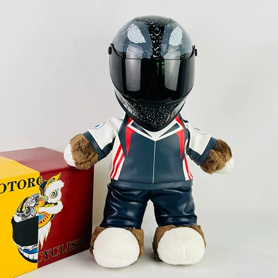 Decoration Gift Cycling Tail Box — Motosiklet dəbilqələri - 28cm-flower-skin-deadpool-s-size-includes-helmet-buckle