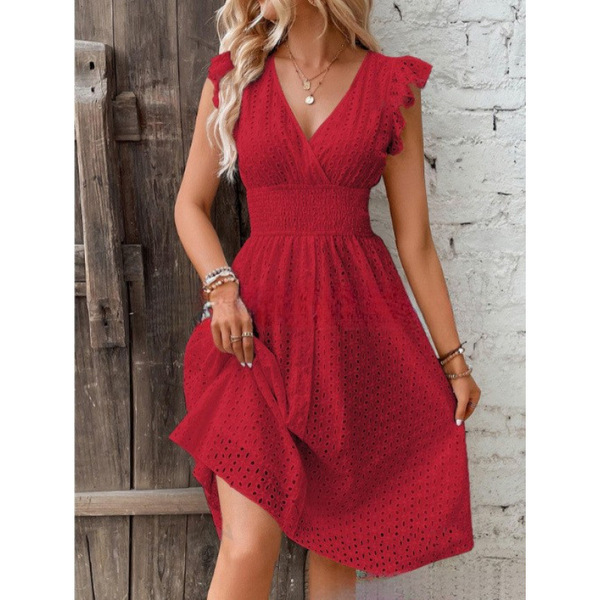 Multicoloured summer elegant dress