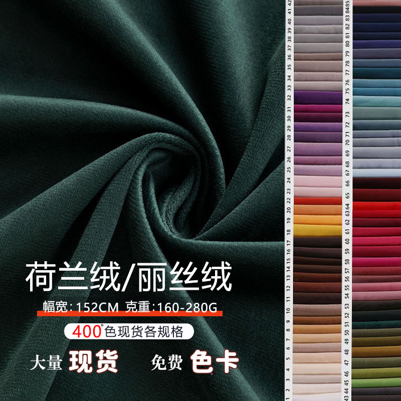 现货荷兰绒玩具绒布丽丝绒面料批发天鹅绒沙发抱枕服装布料