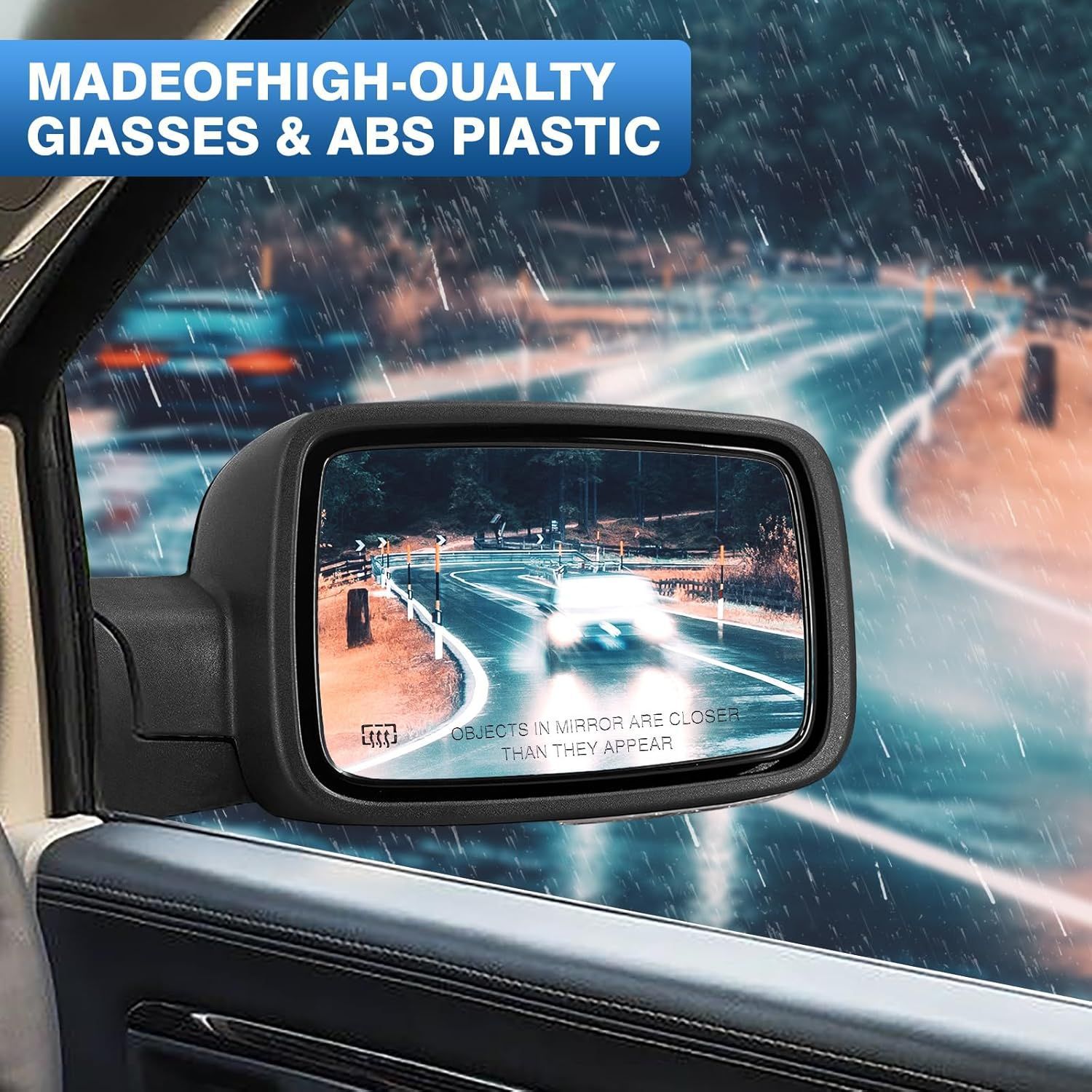 68050298Aa 68050299Aa Is Suitable for 09-18 Dodge Ram1500/2500 Heated Rearview Mirror Lenses