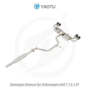 Volkswagen Golf 7/7.5 (1.4T) üçün klapanlı və səsboğuculu paslanmayan polad qaz sistemi