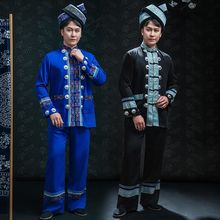 广西壮族舞台演出服男三月三民族服装旅拍秋冬新款苗族侗族土家族