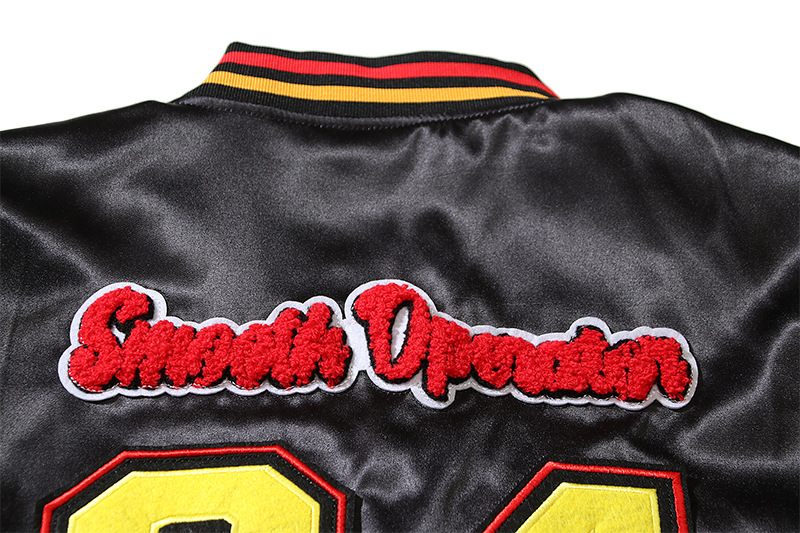 Herrenbekleidung Ins Super Hot Vintage Basketball Retro Handtuch Stickerei Flammendruck Sport Baseballuniform Herren Lederjacke_voghion.com