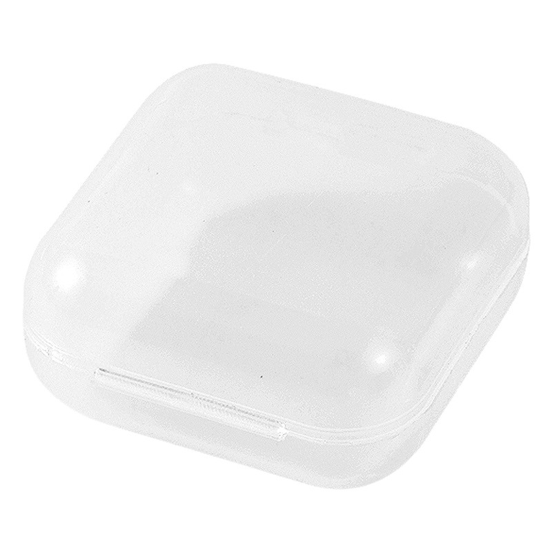 Transparent Plastic Storage Box, Portable Small Medicine Box, Dust-Proof Earplug Box, Necklace and Earrings, Anti-Oxidation Finishing Jewelry Box