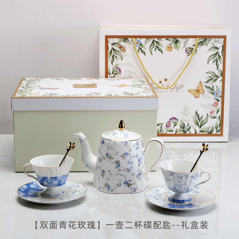 Tazas de café al por mayor transfronterizas y platos, tazas de café de cerámica de alta calidad retrógrada, tazas de menú de la tarde exquisitas británicas