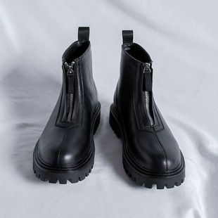 Autumn and Winter New Men's High-top Thick-soled Martin Boots British Chelsea Fashion Boots Trendy Sleeve Ankle Boots 83101-R