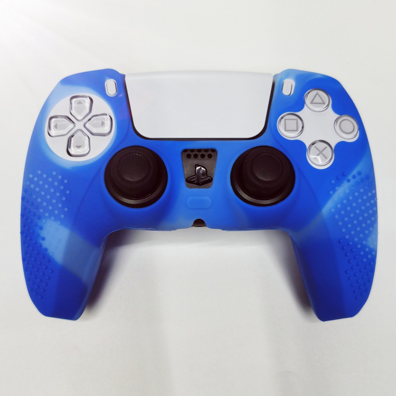 Adecuado para Black Myth Goku PS5 Gamepad Funda protectora de silicona con puntos antideslizantes Puro color mezclado camuflaje inalámbrico