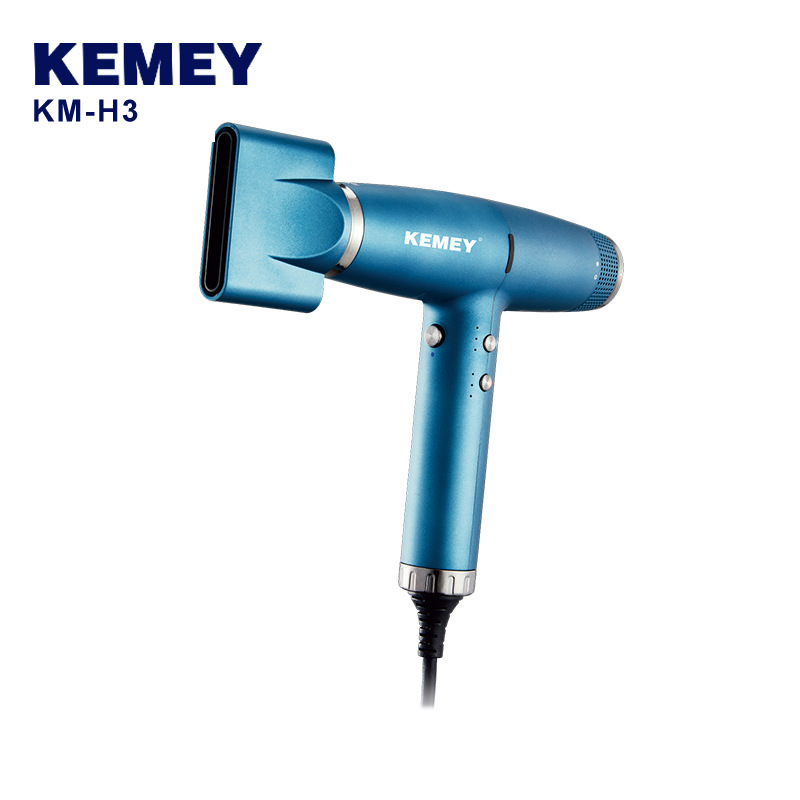 Kemei secador de pelo de alta gama KM-H3 cuidado del pelo de iones negativos Tipo T secador de pelo mudo de motor sin escobillas
