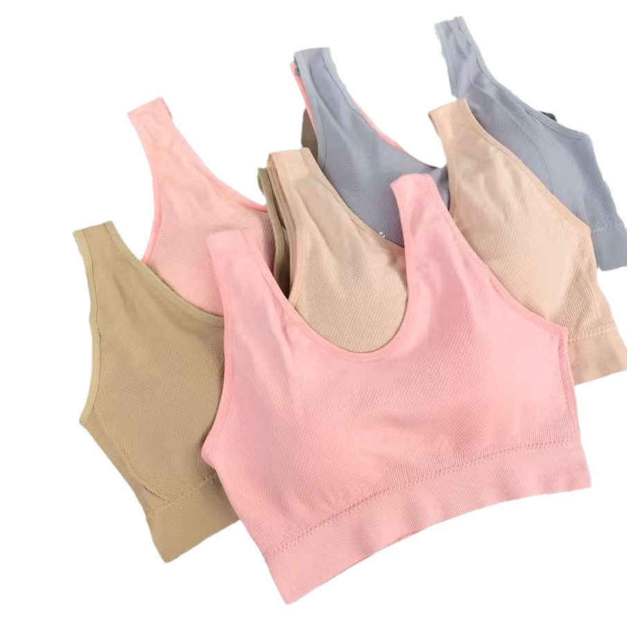 Nuevo chaleco sin costuras de alta elasticidad de alta calidad de dama sin anillo de acero bra de yoga ropa interior deportiva mujer al por mayor