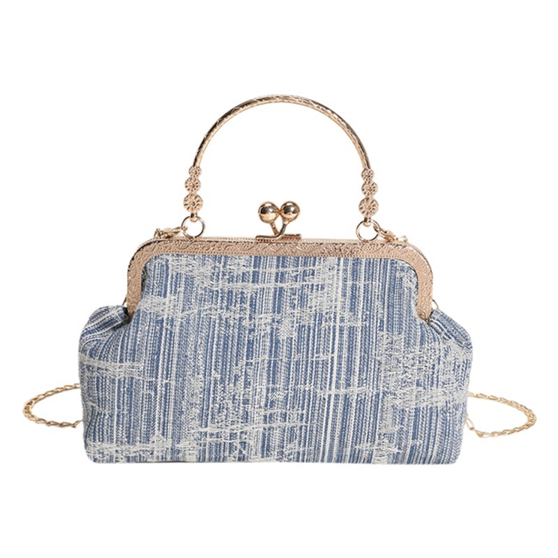 Cadena de alto grado perla cerradura bolsa bajo el brazo ins bolso de lona de alta apariencia Moda hombro crossbody bolsa